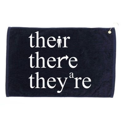 There Their They're Funny Grammar Grommeted Golf Towel