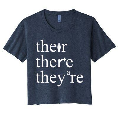 There Their They're Funny Grammar Crop Top