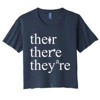 There Their They're Funny Grammar Crop Top