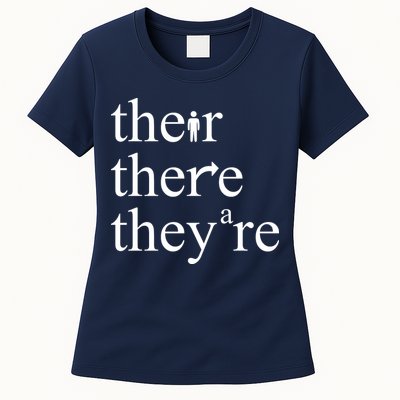 There Their They're Funny Grammar Womens T-Shirt