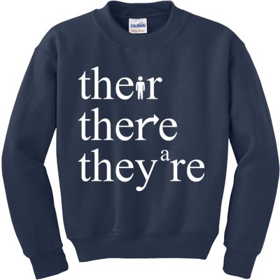There Their They're Funny Grammar Kids Sweatshirt