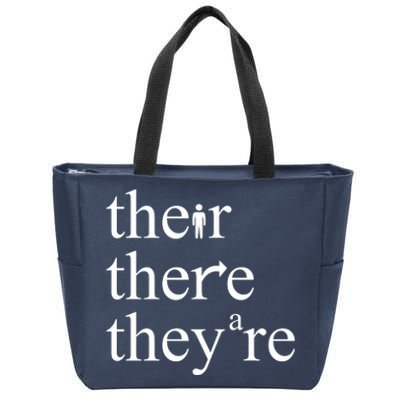 There Their They're Funny Grammar Zip Tote Bag