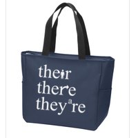 There Their They're Funny Grammar Zip Tote Bag