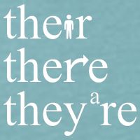 There Their They're Funny Grammar Sueded Cloud Jersey T-Shirt
