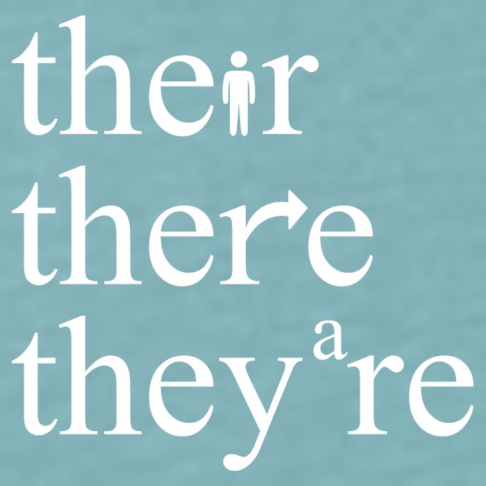 There Their They're Funny Grammar Sueded Cloud Jersey T-Shirt