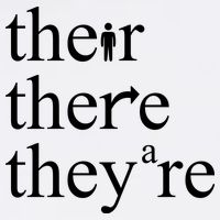 There Their They're Funny Grammar Garment-Dyed Sweatshirt