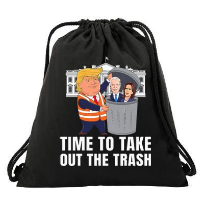 Time To Take Out The Trash Funny Trump Drawstring Bag