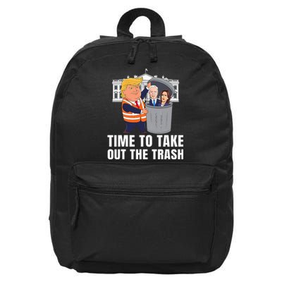 Time To Take Out The Trash Funny Trump 16 in Basic Backpack