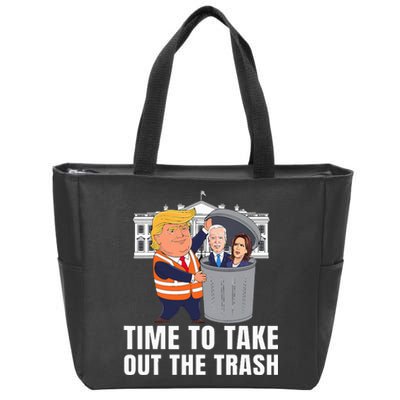 Time To Take Out The Trash Funny Trump Zip Tote Bag