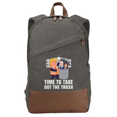 Time To Take Out The Trash Funny Trump Cotton Canvas Backpack