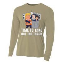 Time To Take Out The Trash Funny Trump Cooling Performance Long Sleeve Crew