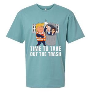 Time To Take Out The Trash Funny Trump Sueded Cloud Jersey T-Shirt