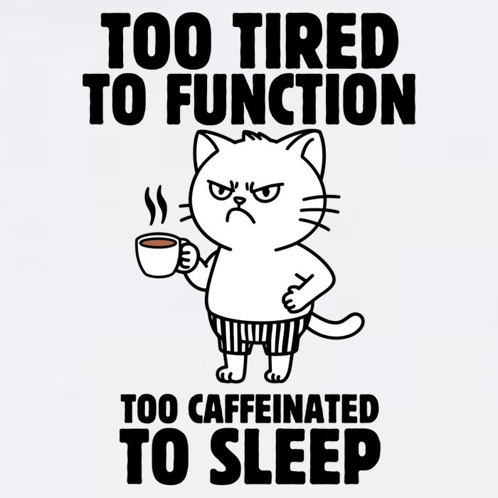 Too Tired To Function Too Caffeinated To Sleep Full-Length Apron With Pockets