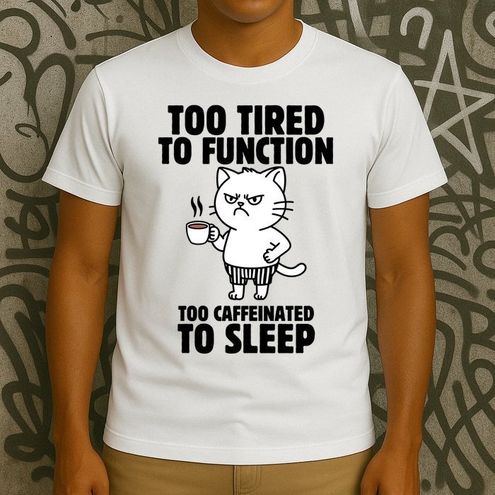 Too Tired To Function Too Caffeinated To Sleep T-Shirt