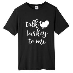 Talk Turkey To Me Gift Tall Fusion ChromaSoft Performance T-Shirt