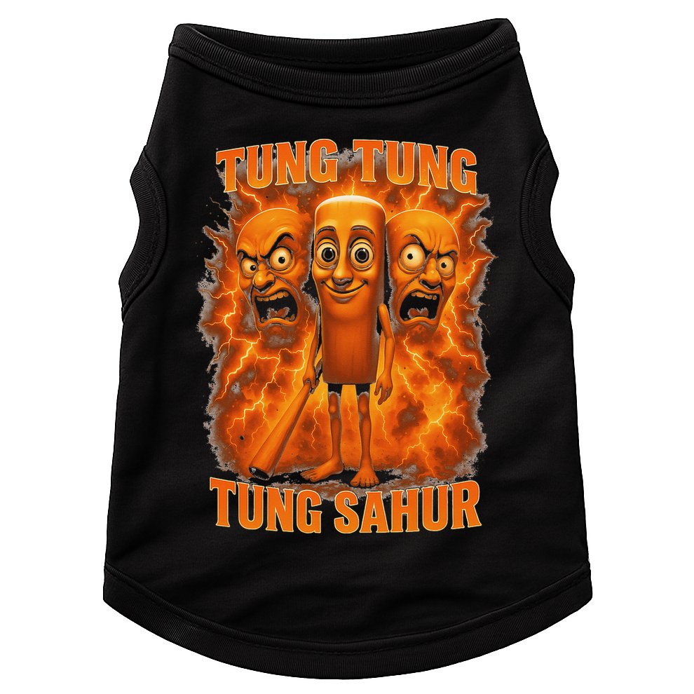Tung Tung Tung Sahur Italian Brainrot Meme Bootleg Gift Doggie Tank