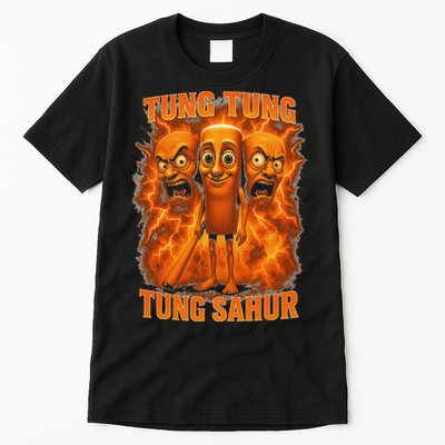 Tung Tung Tung Sahur Italian Brainrot Meme Bootleg Gift Tall T-Shirt