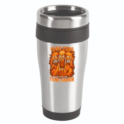 Tung Tung Tung Sahur Italian Brainrot Meme Bootleg Gift 16oz Travel Tumbler