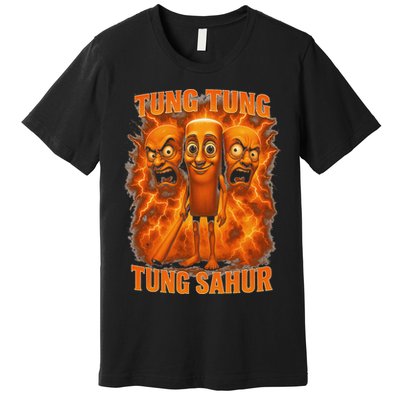 Tung Tung Tung Sahur Italian Brainrot Meme Bootleg Gift Premium T-Shirt