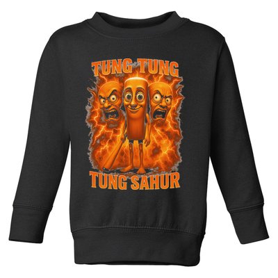 Tung Tung Tung Sahur Italian Brainrot Meme Bootleg Gift Toddler Sweatshirt