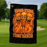 Tung Tung Tung Sahur Italian Brainrot Meme Bootleg Gift Golf Towel