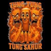 Tung Tung Tung Sahur Italian Brainrot Meme Bootleg Gift Cropped Pullover Crew