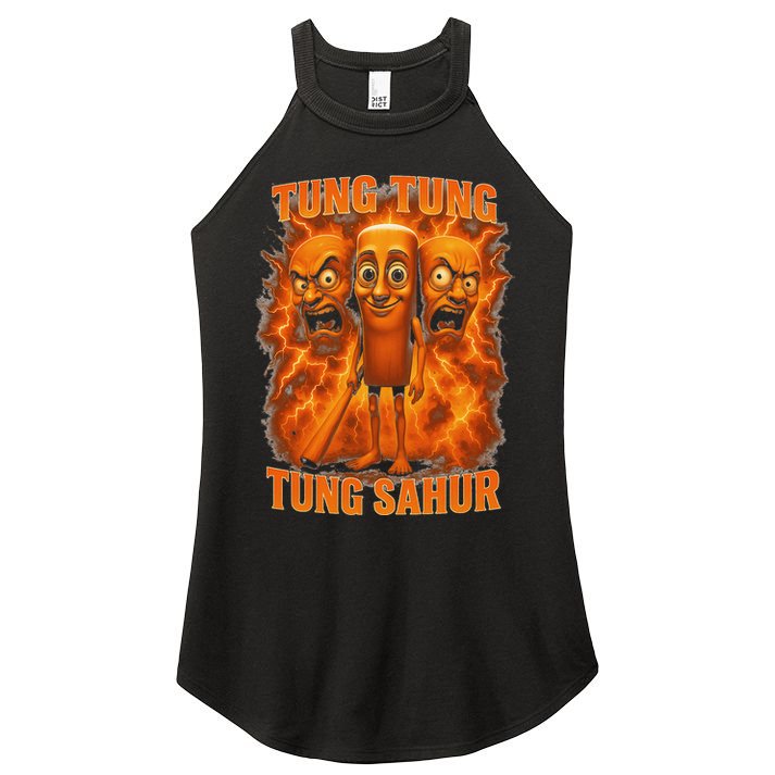 Tung Tung Tung Sahur Italian Brainrot Meme Bootleg Gift Women's Perfect Tri Rocker Tank