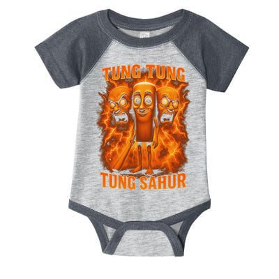 Tung Tung Tung Sahur Italian Brainrot Meme Bootleg Gift Infant Baby Jersey Bodysuit