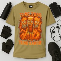 Tung Tung Tung Sahur Italian Brainrot Meme Bootleg Gift Cooling Performance Crew T-Shirt