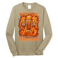 Tung Tung Tung Sahur Italian Brainrot Meme Bootleg Gift Long Sleeve Shirt