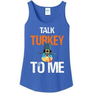 Talk Turkey To Me Thanksgiving Dinner Family Joke Meaningful Gift Ladies Essential Tank