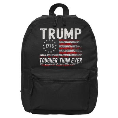 Trump Tougher Than Ever President Donald Trump Us Flag 16 in Basic Backpack