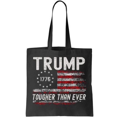 Trump Tougher Than Ever President Donald Trump Us Flag Tote Bag