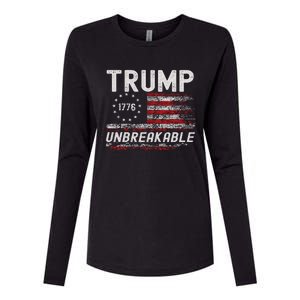 Trump Tougher Than Ever President Donald Trump Us Flag Womens Cotton Relaxed Long Sleeve T-Shirt