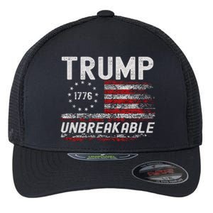 Trump Tougher Than Ever President Donald Trump Us Flag Flexfit Unipanel Trucker Cap