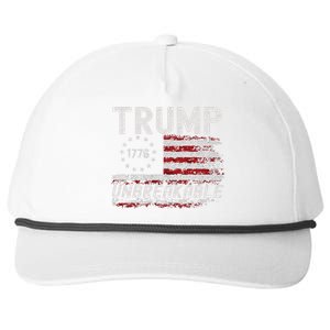 Trump Tougher Than Ever President Donald Trump Us Flag Snapback Five-Panel Rope Hat