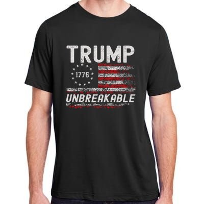 Trump Tougher Than Ever President Donald Trump Us Flag Adult ChromaSoft Performance T-Shirt