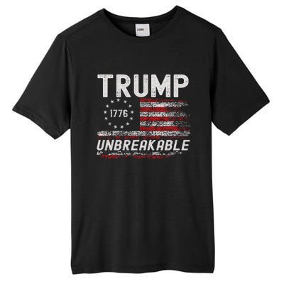 Trump Tougher Than Ever President Donald Trump Us Flag Tall Fusion ChromaSoft Performance T-Shirt