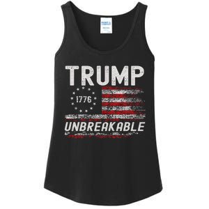 Trump Tougher Than Ever President Donald Trump Us Flag Ladies Essential Tank