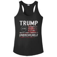 Trump Tougher Than Ever President Donald Trump Us Flag Ladies PosiCharge Competitor Racerback Tank