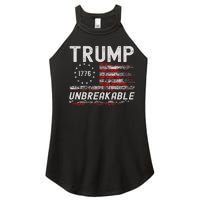 Trump Tougher Than Ever President Donald Trump Us Flag Women's Perfect Tri Rocker Tank