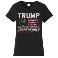 Trump Tougher Than Ever President Donald Trump Us Flag Women's T-Shirt