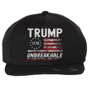 Trump Tougher Than Ever President Donald Trump Us Flag Wool Snapback Cap