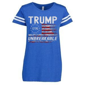 Trump Tougher Than Ever President Donald Trump Us Flag Enza Ladies Jersey Football T-Shirt