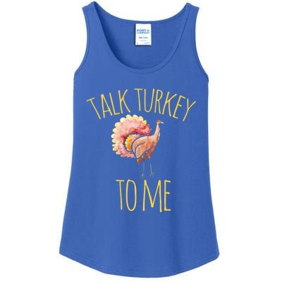 Talk Turkey To Me Gift Family Thanksgiving Dinner Ladies Essential Tank