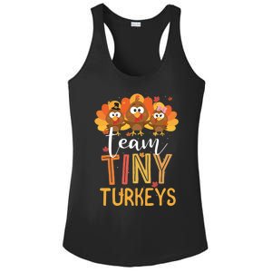 Team Tiny Turkeys Nurse Turkey Thanksgiving Fall Nicu Nurse Gift Ladies PosiCharge Competitor Racerback Tank