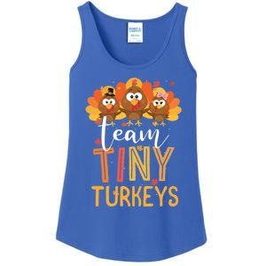 Team Tiny Turkeys Nurse Turkey Thanksgiving Fall Nicu Nurse Gift Ladies Essential Tank