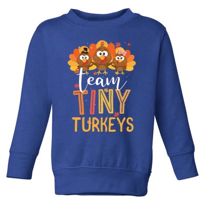 Team Tiny Turkeys Nurse Turkey Thanksgiving Fall Nicu Nurse Gift Toddler Sweatshirt