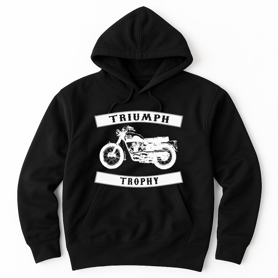 Triumph Tr6 Trophy Classic Motor Cycle Hoodie
