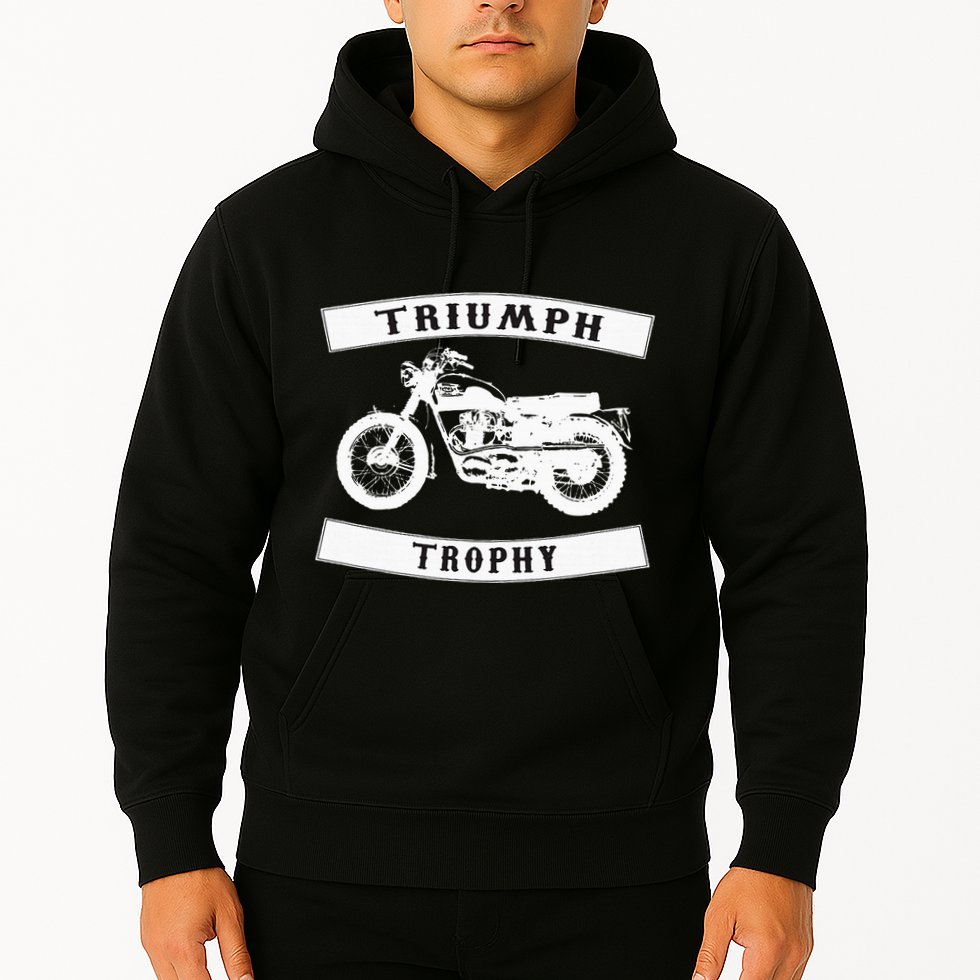 Triumph Tr6 Trophy Classic Motor Cycle Hoodie
